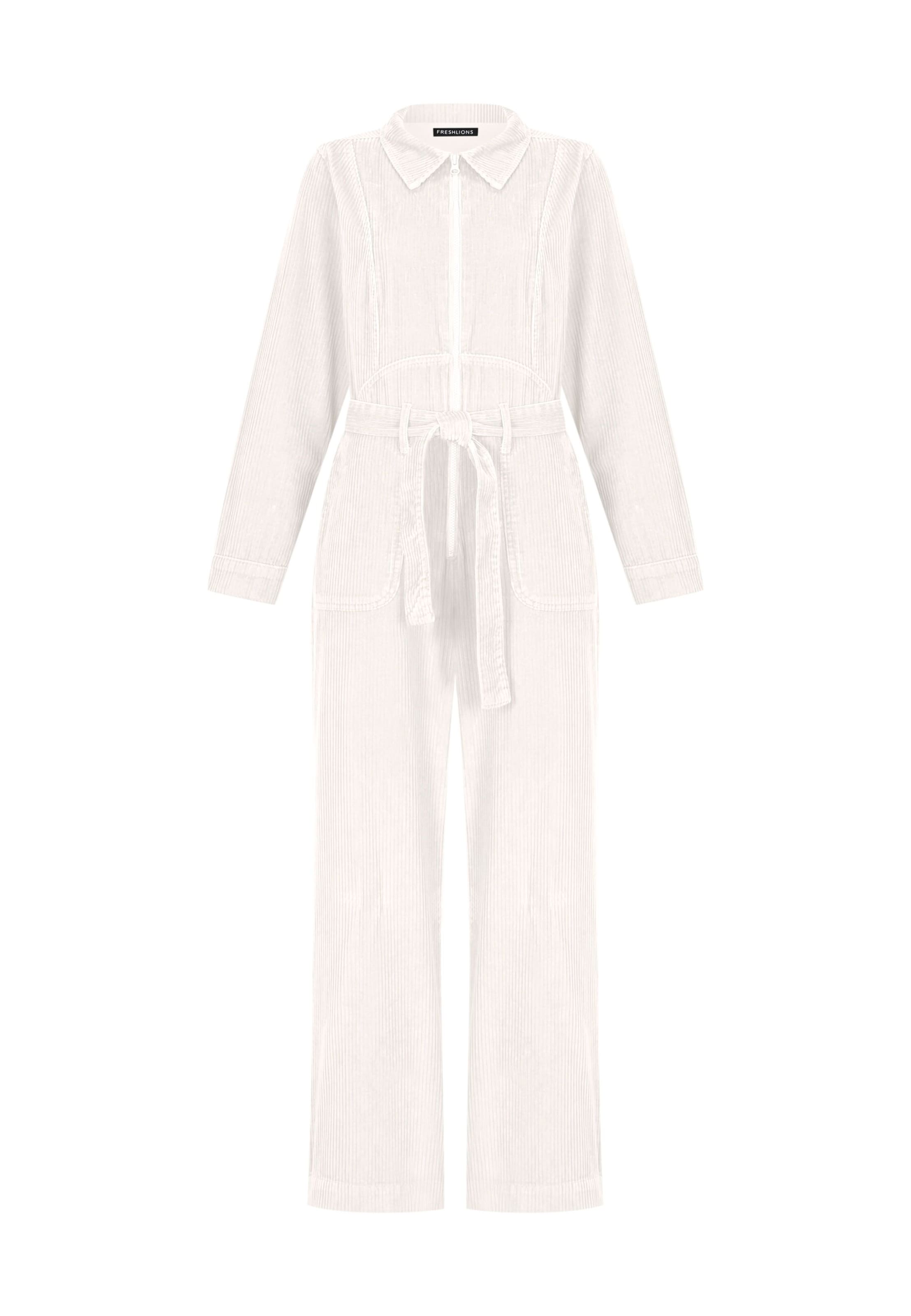 FRESHLIONS Jumpsuit 'Gabriela' in Weiß: Vorderseite