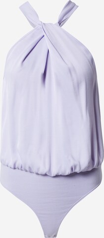 Ema Louise x ABOUT YOU - Body de blusa 'Anusha' en lila: frente