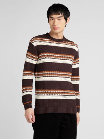 KnowledgeCotton Apparel Sweater in Brown: front