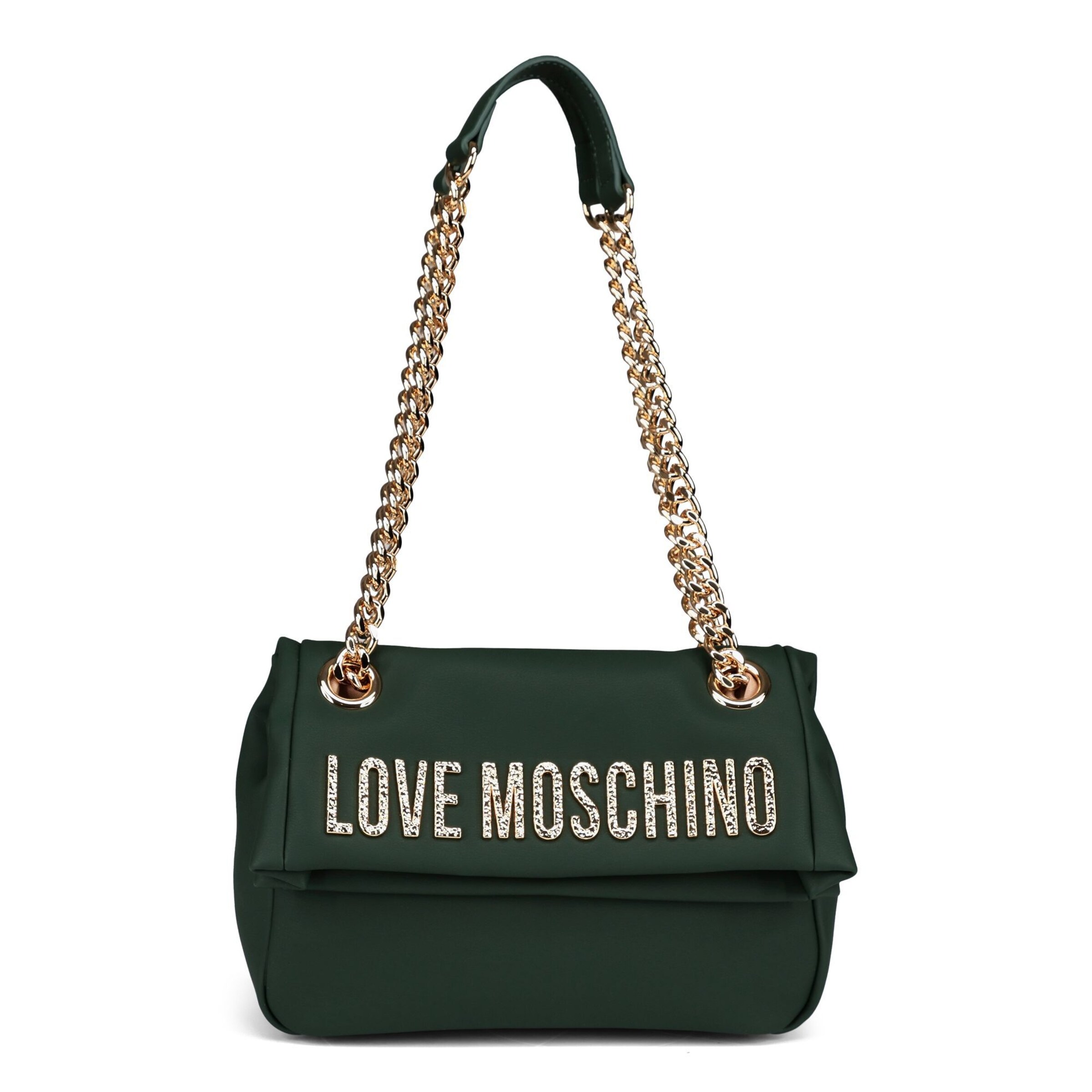 Love Moschino Sac bandoulière en or / vert foncé, Vue avec produit