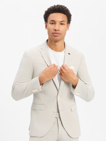 Coupe slim Veste de costume Finshley & Harding London en gris : devant