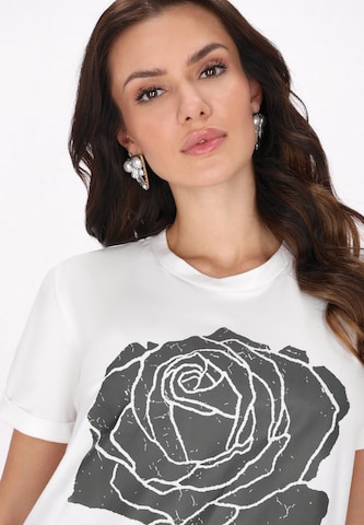 faina - Camisa 'Fashion Look ' em branco