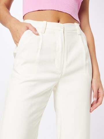 ABOUT YOU Limited Flared Pleat-Front Pants 'Nele' in White