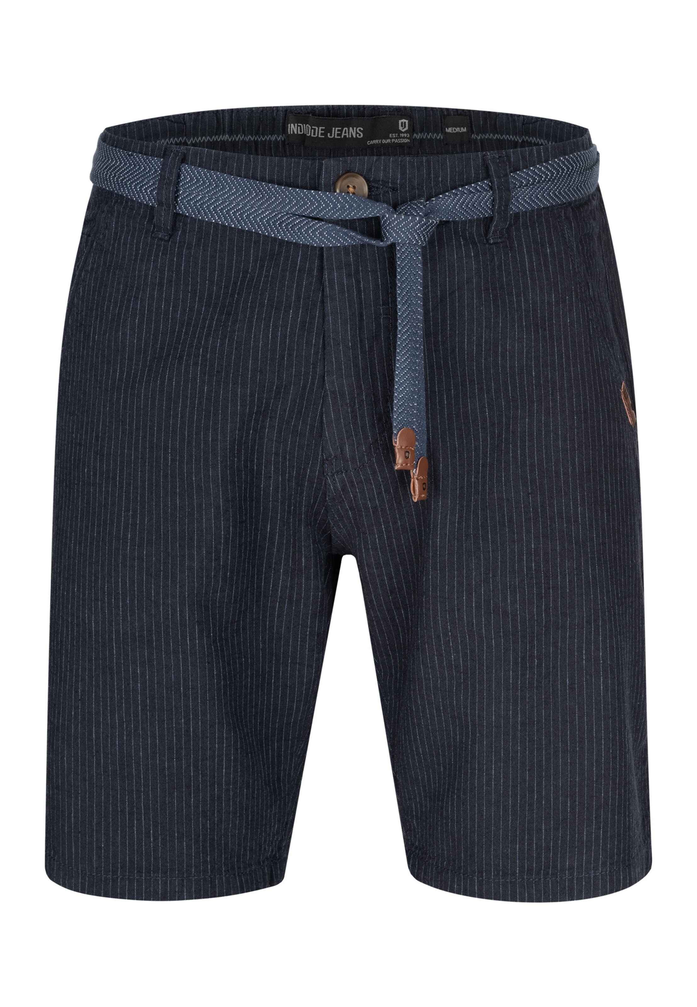 INDICODE JEANS Chino trousers in Blue: front