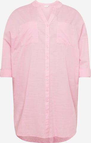 ONLY Carmakoma - Blusa en rosa: frente