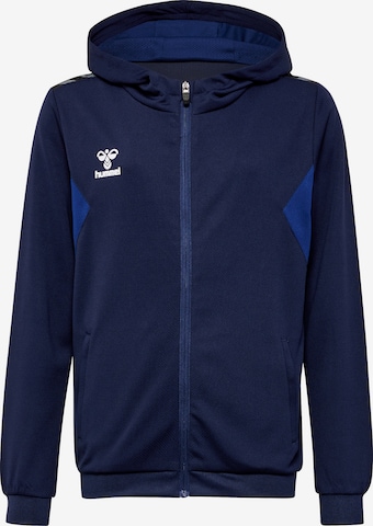 Hummel Athletic Zip-Up Hoodie 'AUTHENTIC PL' in Blue: front