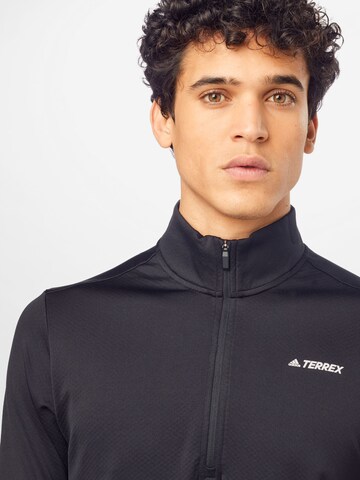 Pull-over de sport 'Everyhike Fleece' ADIDAS TERREX en noir