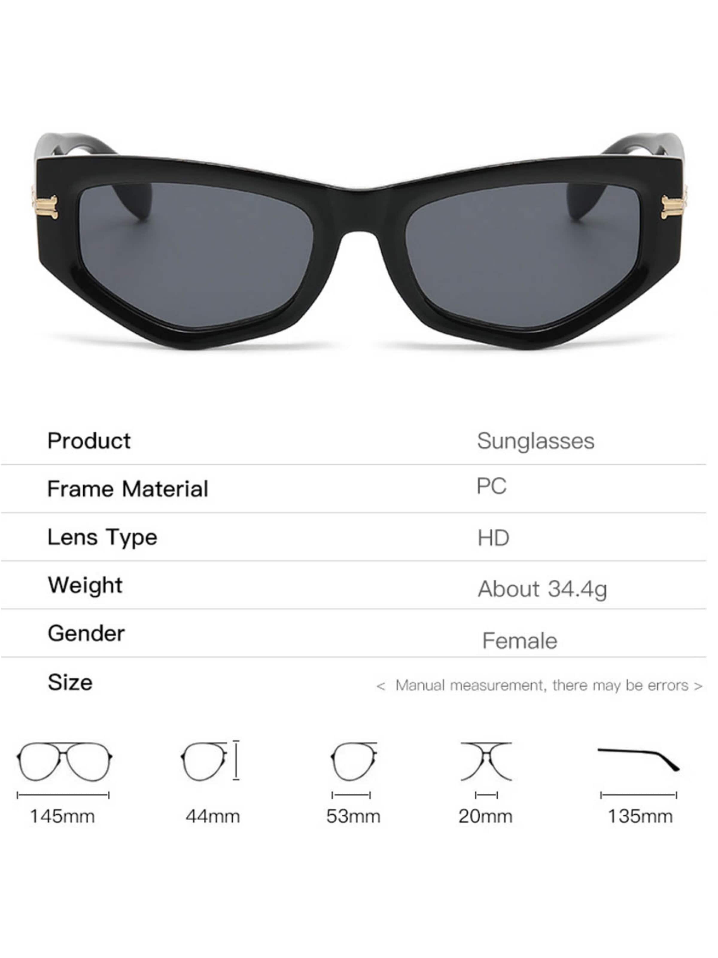 VEYREY Sunglasses 'Cat-eye Sonnenbrillen Bugdurash' in Black
