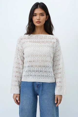 Trend Alaçatı Stili Neulepaita värissä beige: etupuoli