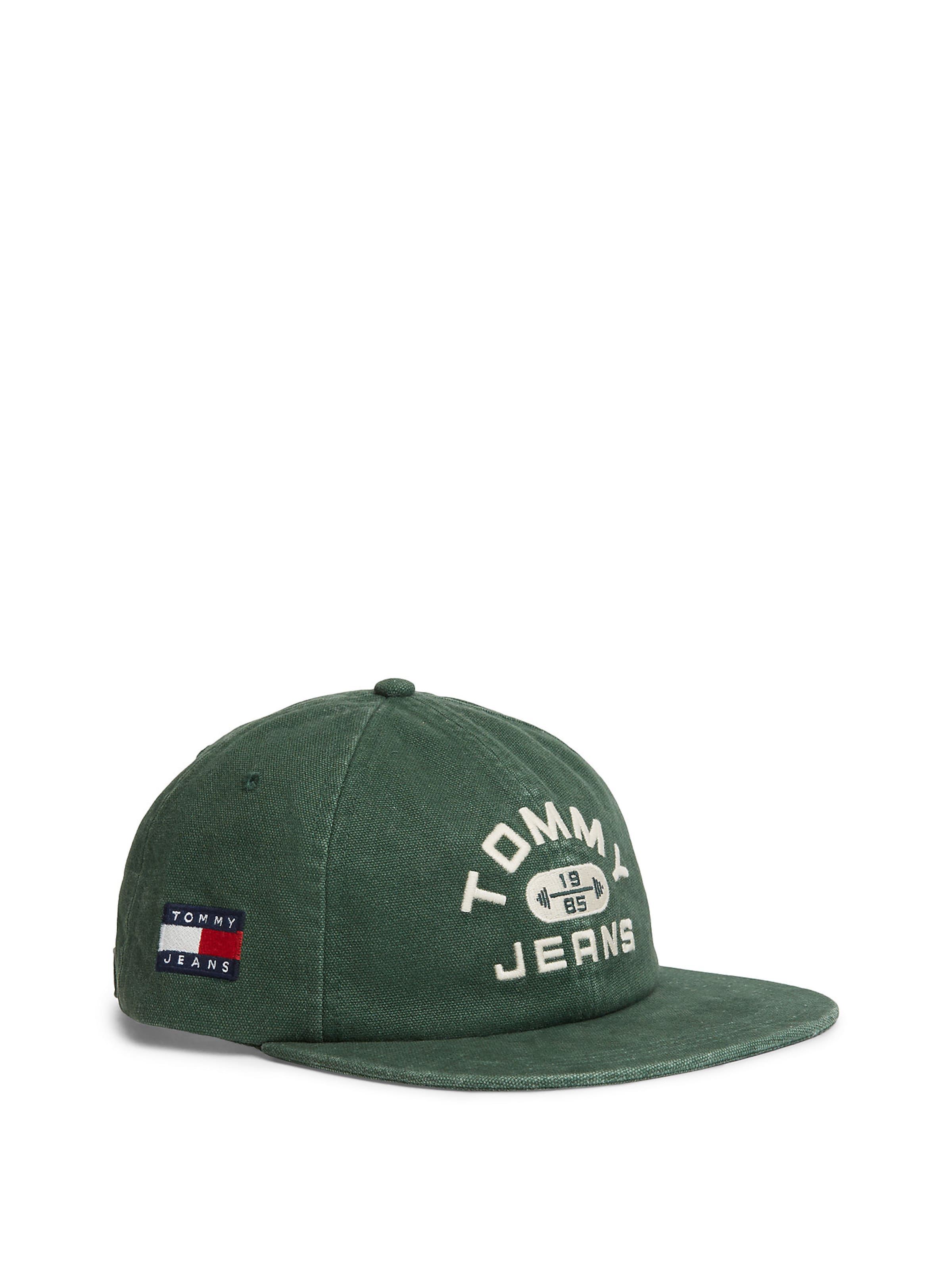 Tommy Jeans Pet in Groen: voorkant