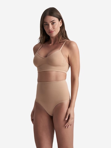 Bye Bra Shapingslip 'Seamless High Waist Thong' in Beige