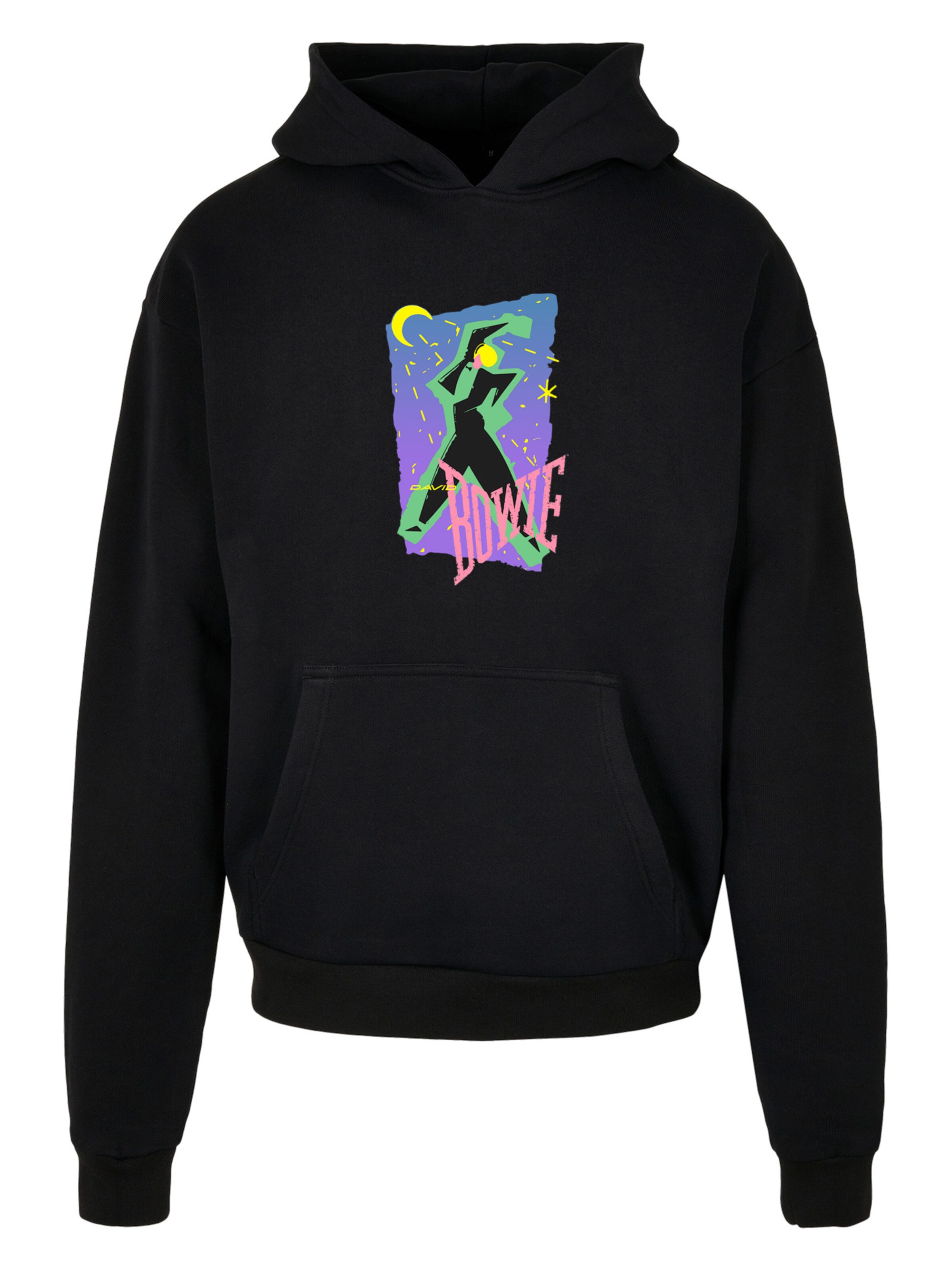 Sweat-shirt 'David Bowie Moonlight Dance' F4NT4STIC en noir : devant