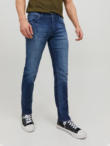 Skinny Jean 'Glenn Fox' JACK & JONES en bleu : devant