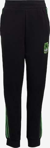 ADIDAS ORIGINALS Tapered Housut 'X Minecraft' värissä musta: etupuoli