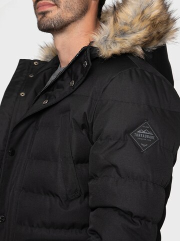 Threadbare Winter Jacket 'Carrow' in Black