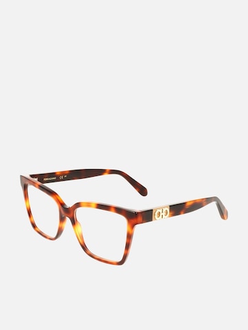FERRAGAMO Sunglasses in Brown: front