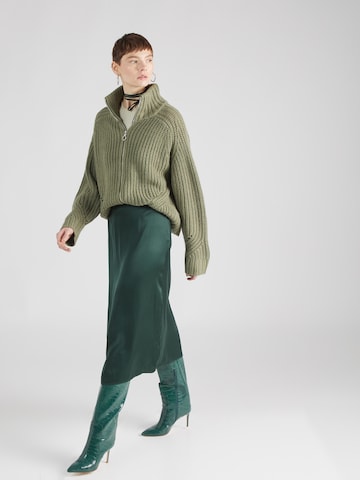 TOPSHOP Knit Cardigan in Green