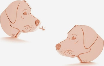 Gemshine Earrings 'Labrador- Golden Retriver Hund' in Gold