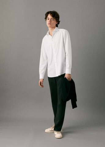 MANGO TEEN Regular fit Button Up Shirt in White
