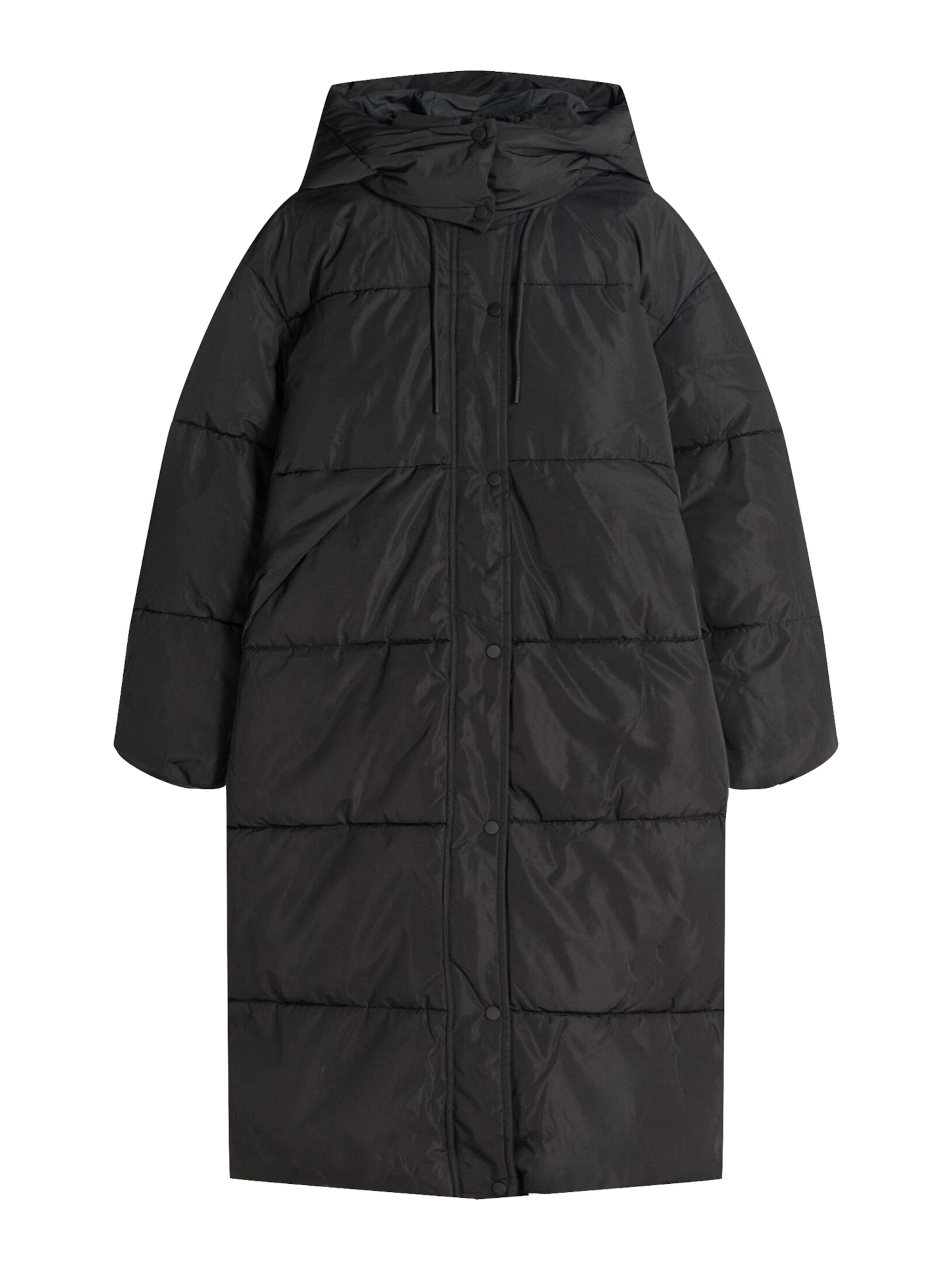 Manteau d’hiver Bershka en noir : devant