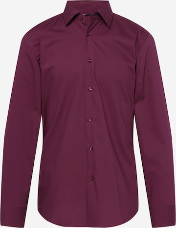 BOSS Black Button Up Shirt 'H-Hank' in Purple: front