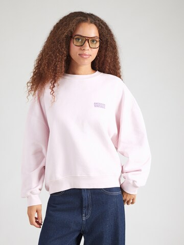 AMERICAN VINTAGE Sweatshirt 'PLIZZY' in Pink: front