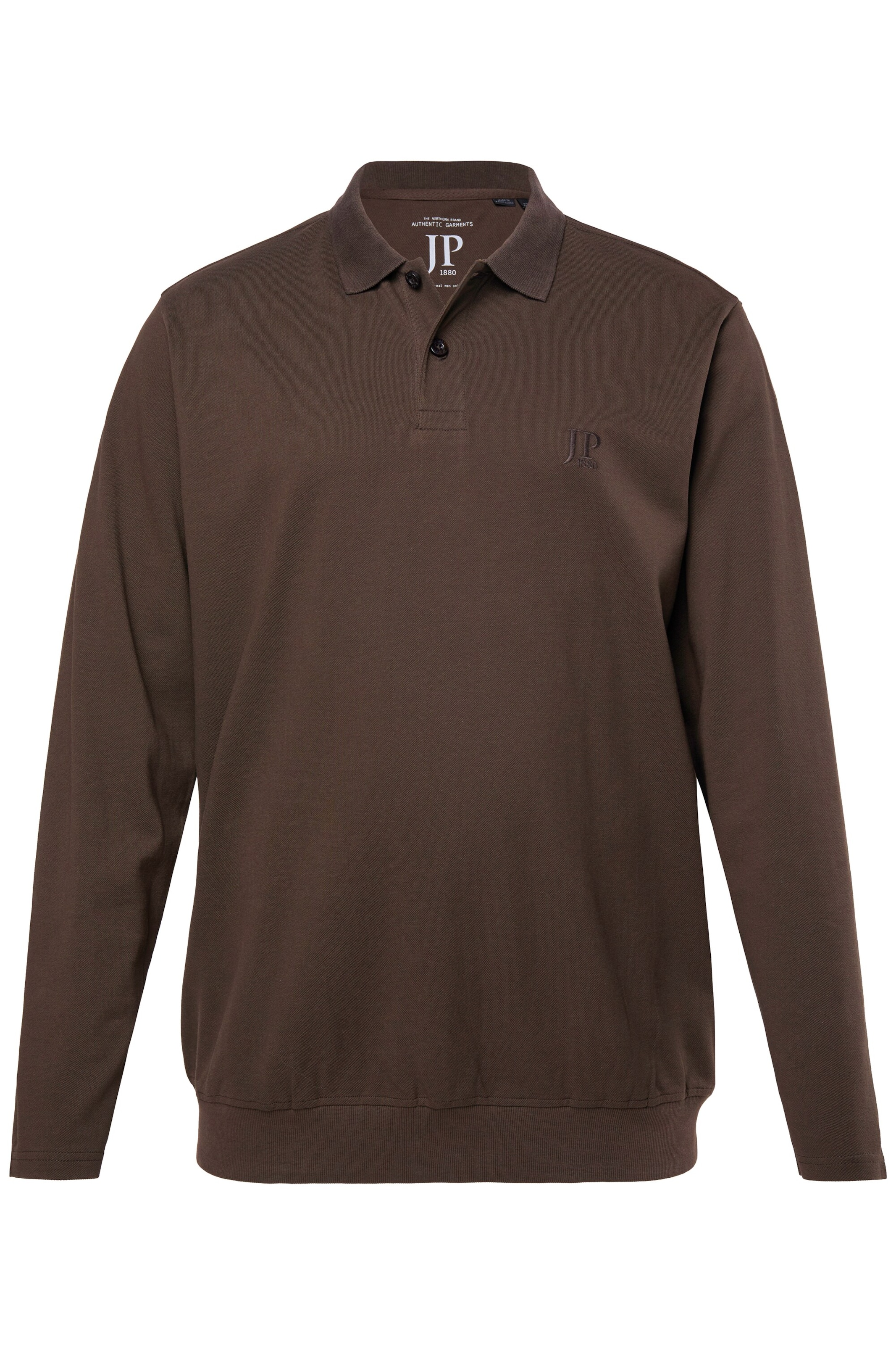 JP1880 Poloshirt in Braun: Vorderseite