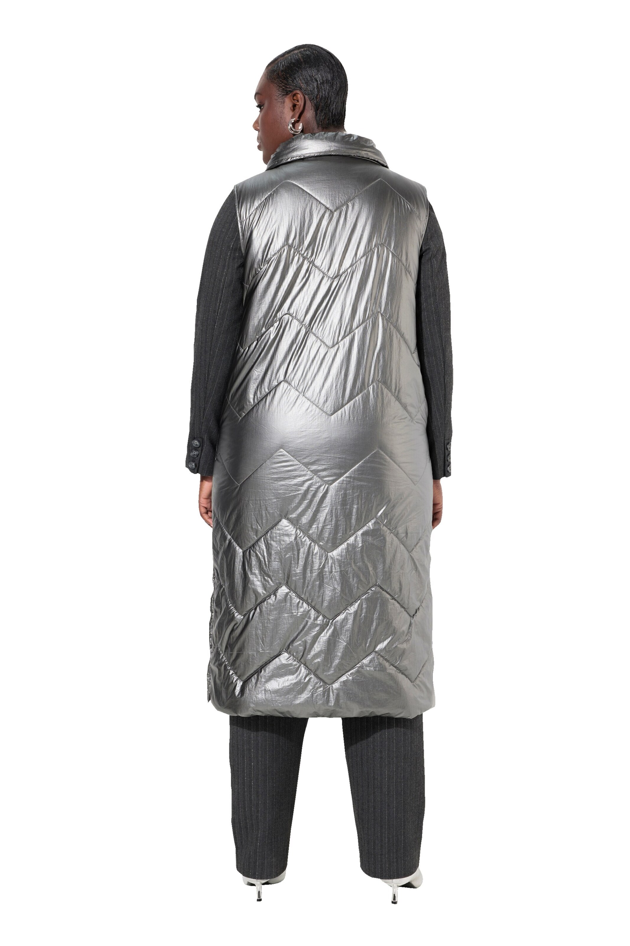 Ulla Popken Vest in Silver