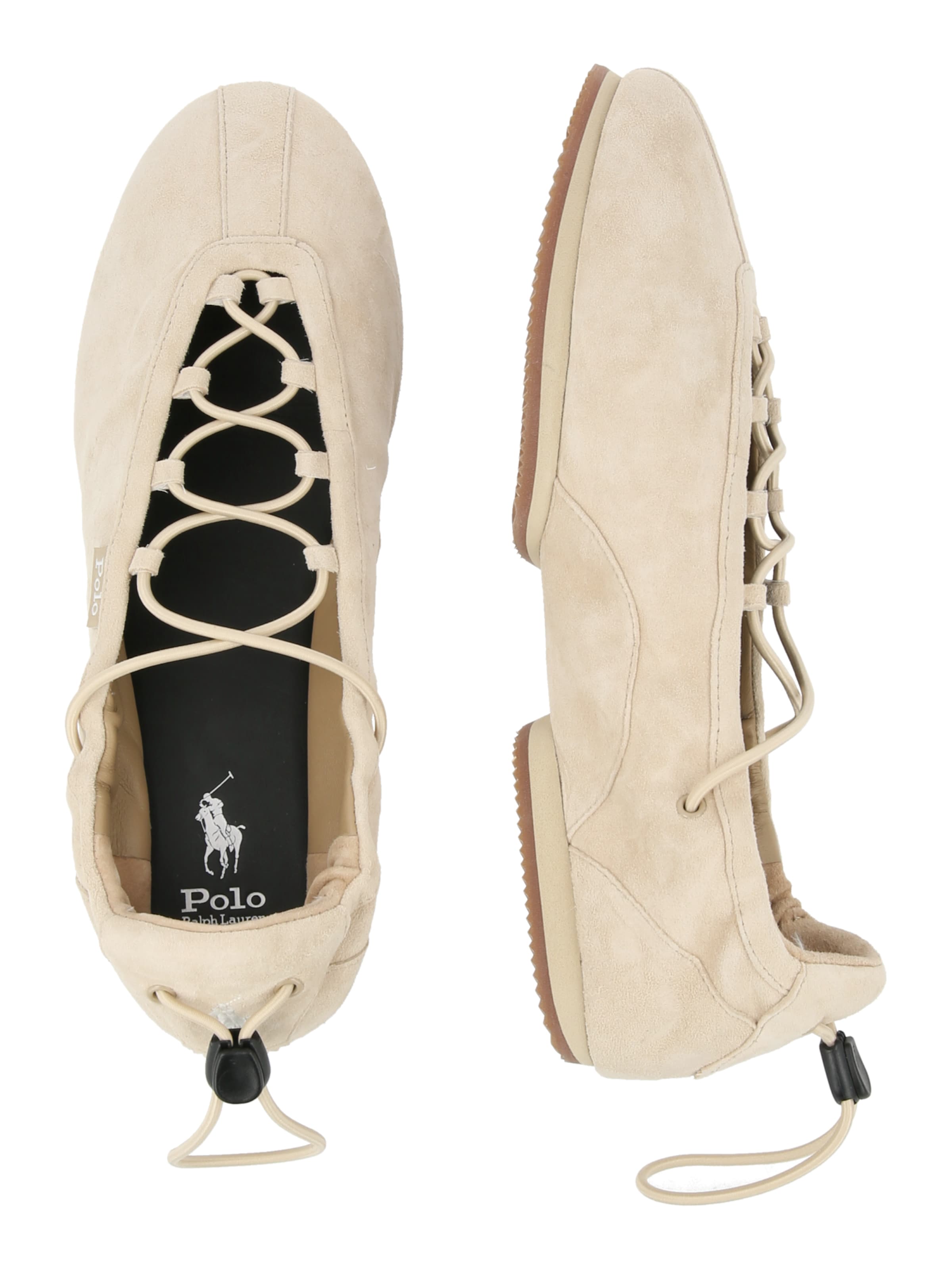 Polo Ralph Lauren Ballerina met riempjes in Beige