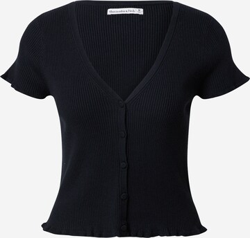 Abercrombie & Fitch Knit cardigan in Black: front
