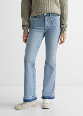 MANGO TEEN Flared Jeans 'Pocket' in Blau