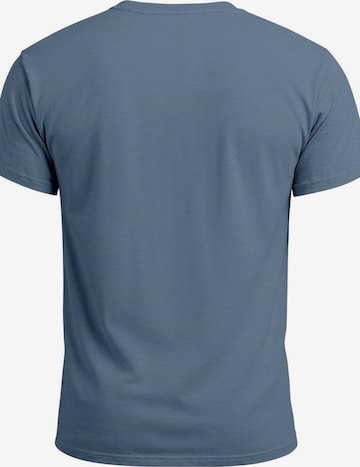 Neverless Shirt 'Mountain Scape' in Blue: front