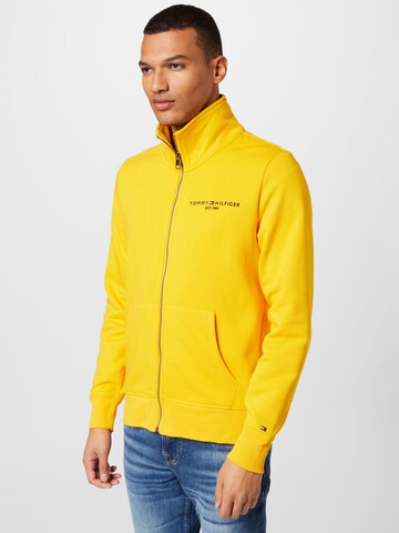 TOMMY HILFIGER - Sudadera con cremallera en amarillo: frente