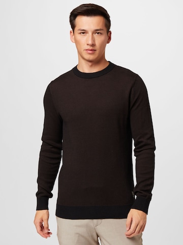 JACK & JONES Sweater 'GLOBE' in Black: front