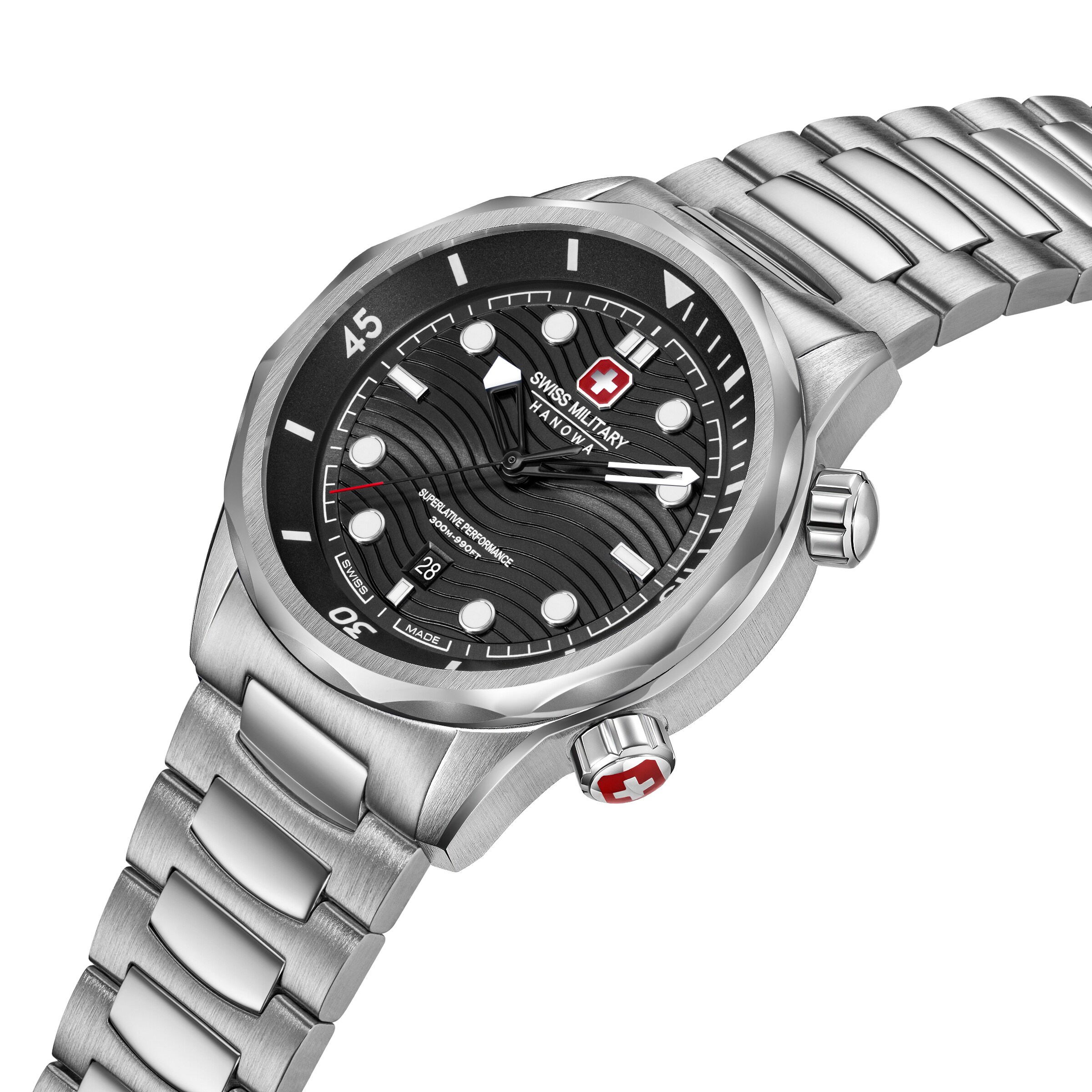 SWISS MILITARY HANOWA Analog watch 'Breakwater' in Silver