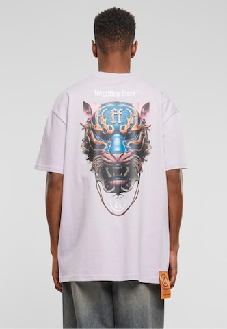 Forgotten Faces Shirt 'Ancient Tiger Mask' in Lila: voorkant