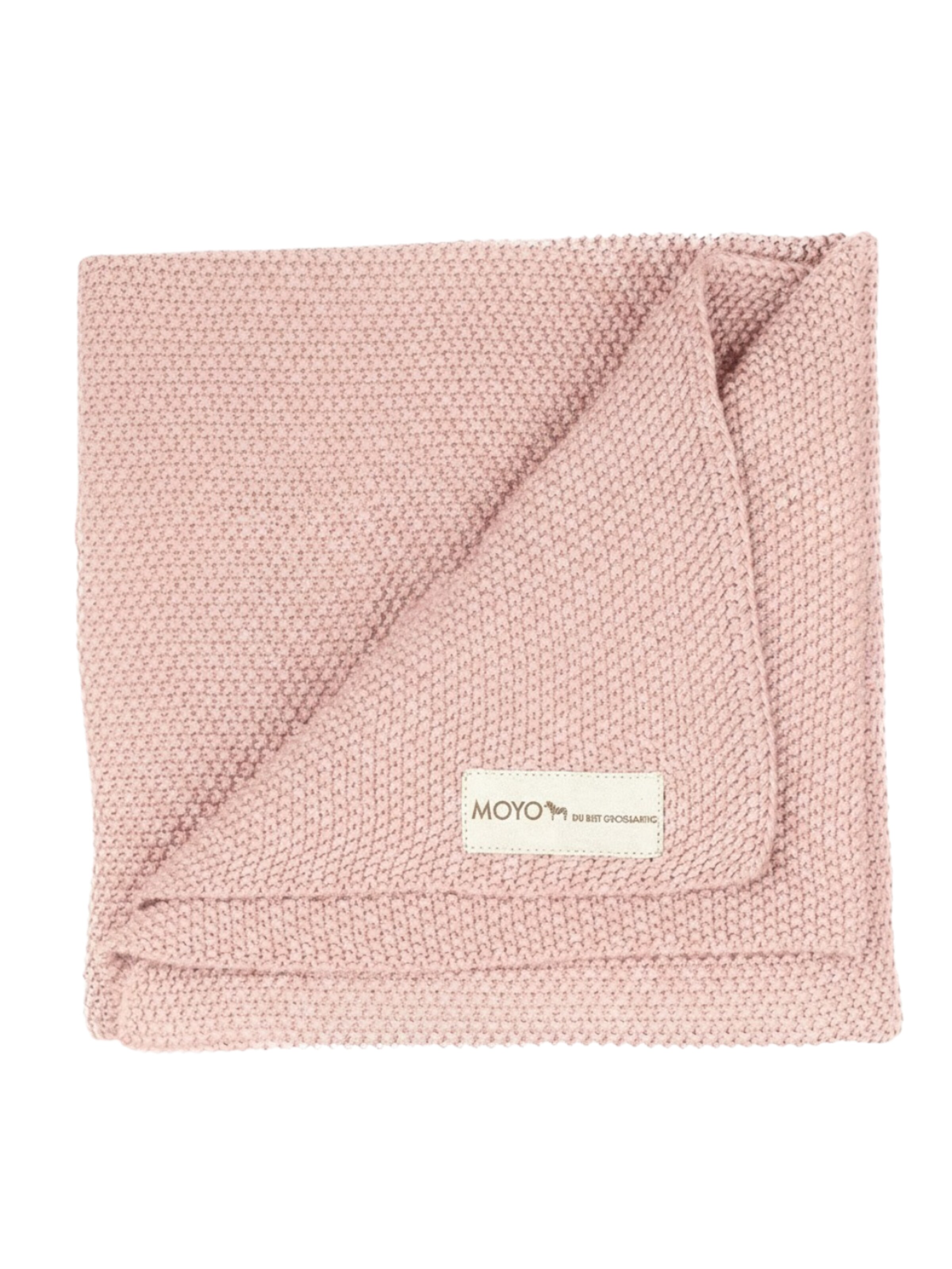 MOYO Baby Blanket 'Babydecke Reiskorn-Struktur "geruhsamer Rosentau"' in Pink: front