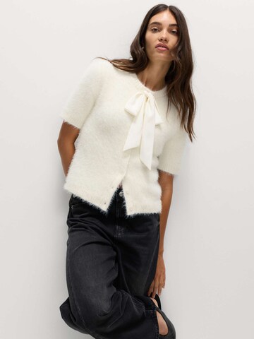 Marks & Spencer Gebreid vest in Wit: voorkant