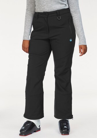 POLARINO Regular Workout Pants in Black: front