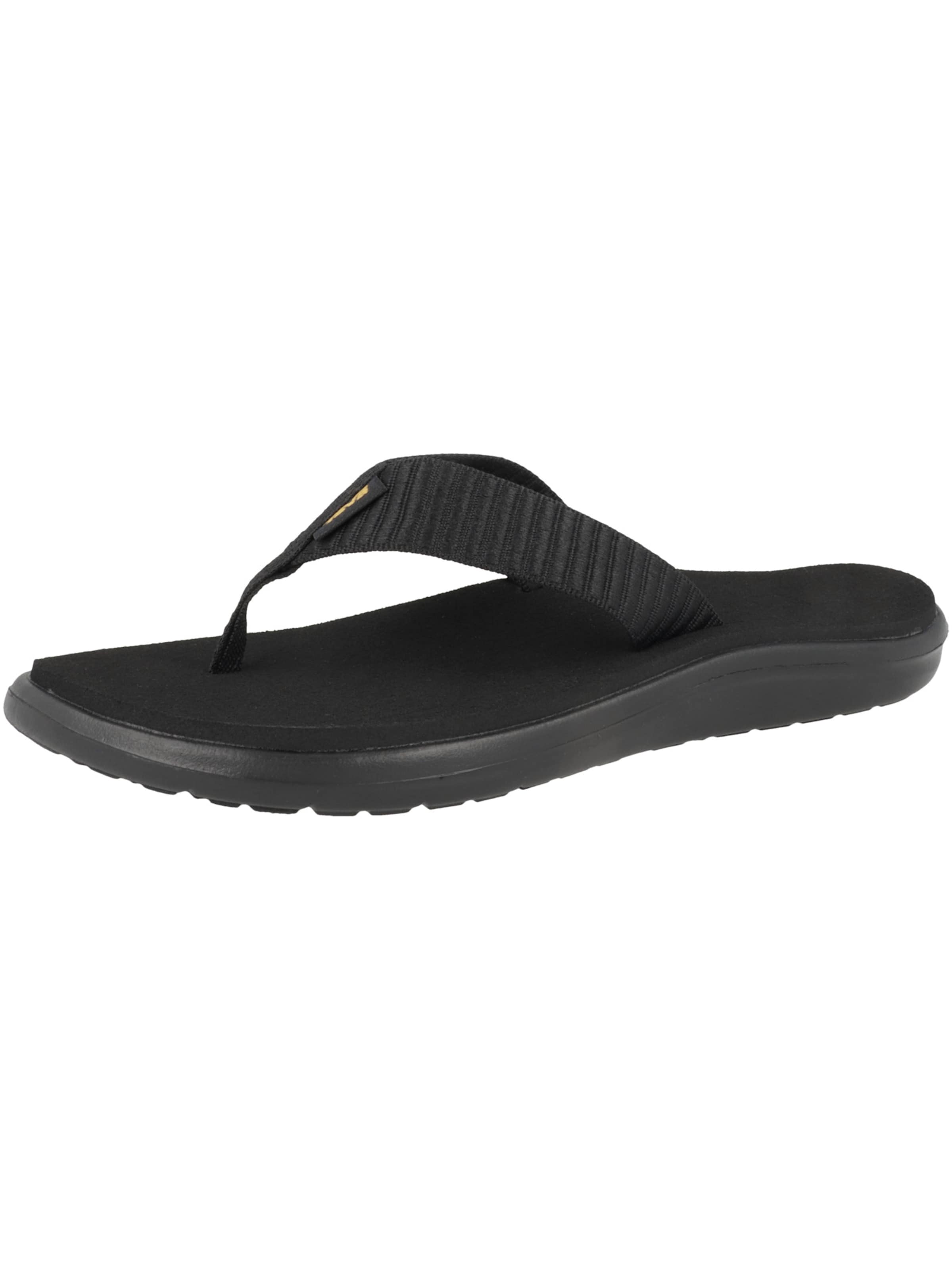 TEVA T-Bar Sandals 'Voya Flip' in Black: front