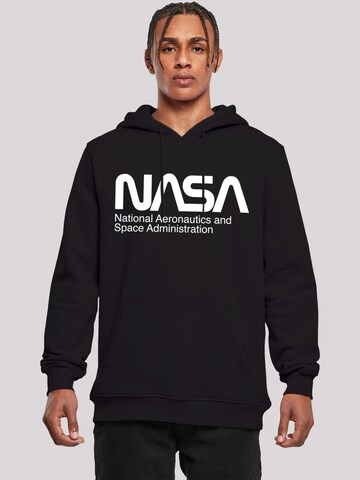 F4NT4STIC Sweatshirt 'Nasa Aeronautics And Space' in Zwart: voorkant