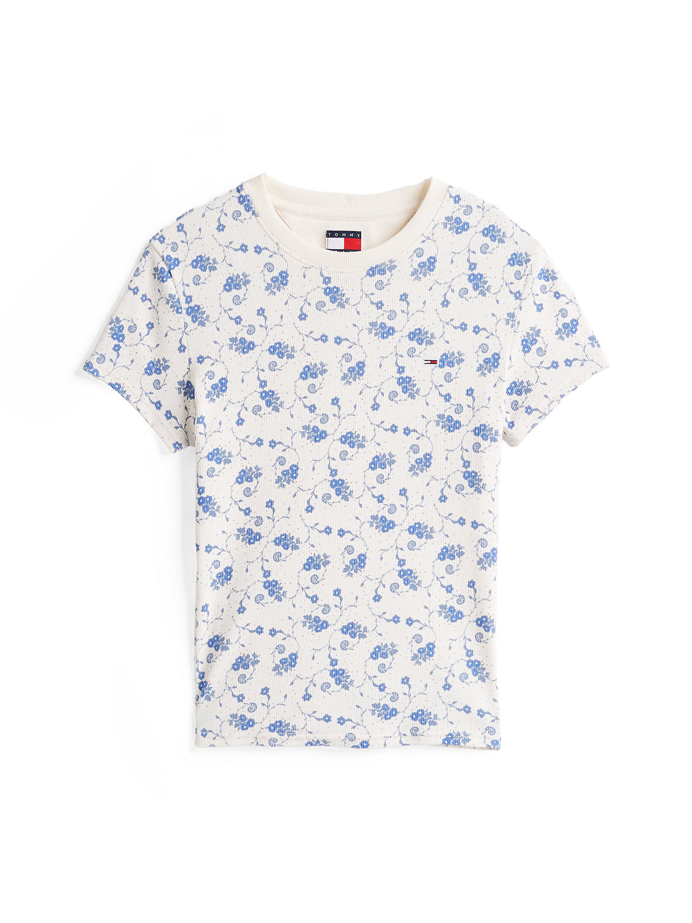 T-shirt Tommy Jeans en blanc : devant