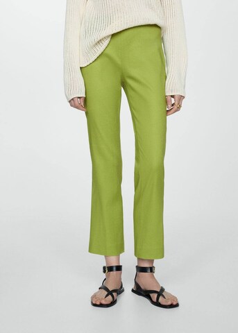 MANGO Bootcut Broek 'Santori' in Groen: voorkant