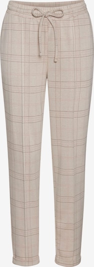 VIVANCE Suorat housut värissä vaaleabeige / suklaa / roosa, Tuotenäkymä