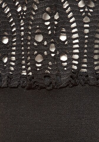 LASCANA Mikina – černá