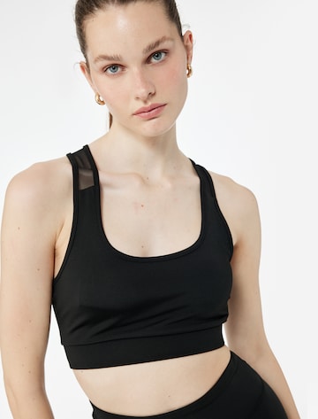 Koton Minimiser Sports Bra in Black: front