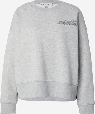 MuntheSweater majica 'VEPTUN' - siva boja: prednji dio