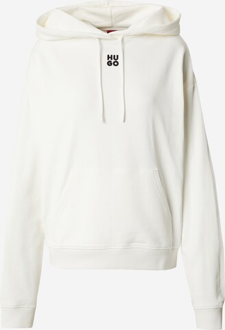 HUGO Sweatshirt 'Delfinia' in White: front