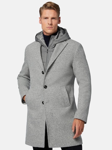 Boggi Milano Between-Seasons Coat in Grey: front