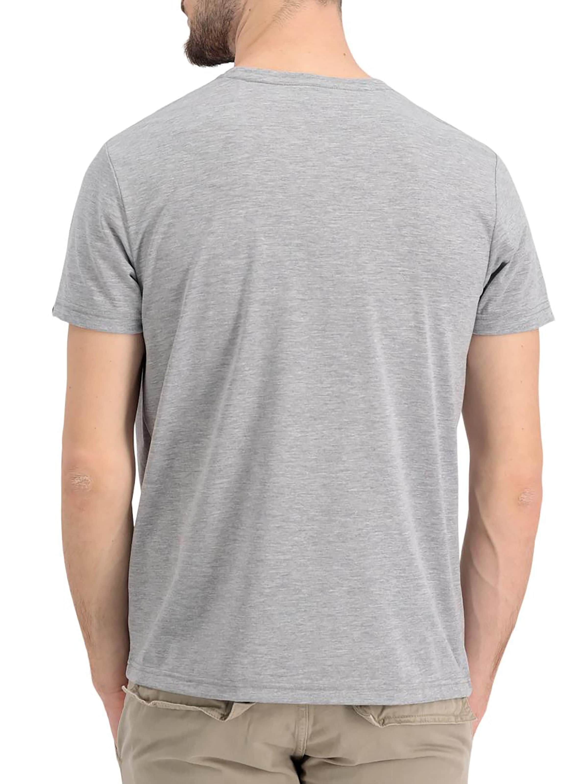 ALPHA INDUSTRIES Shirt 'Basic Rubber' in Grey